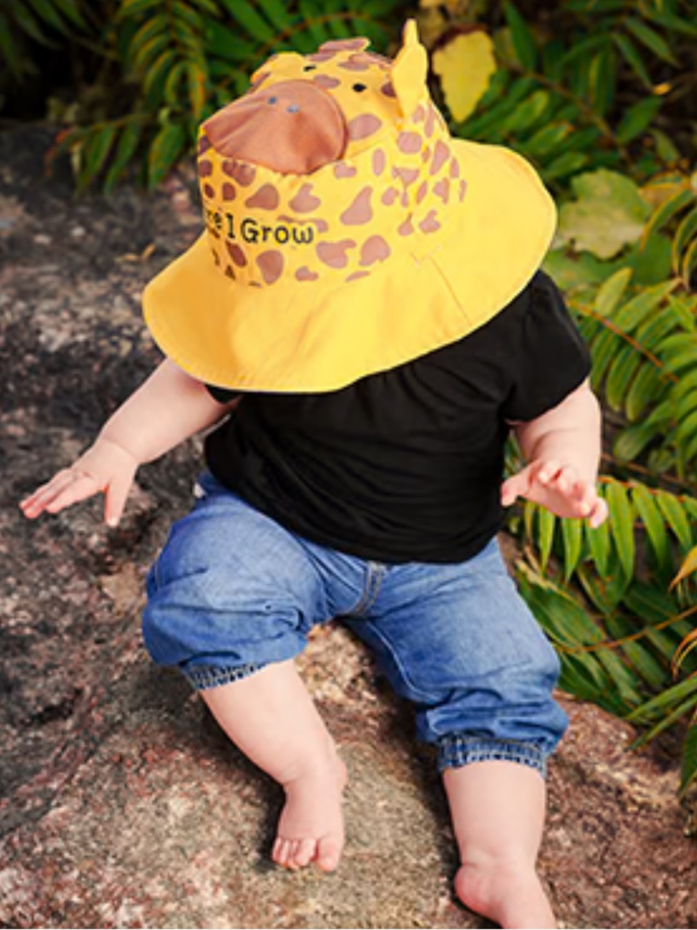Flapjackkids Reversible Sunhat Giraffe Zebra size Medium 2-4 Years